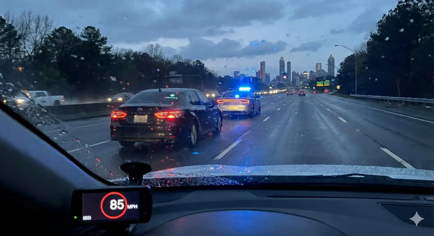 Uber or Lyft Driver Was Speeding