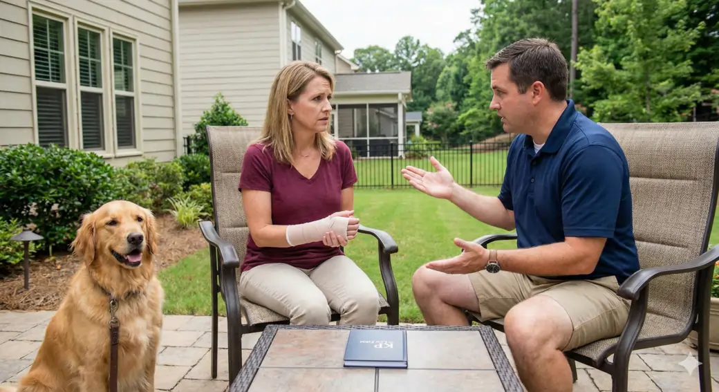 Dog Bites at a Friend