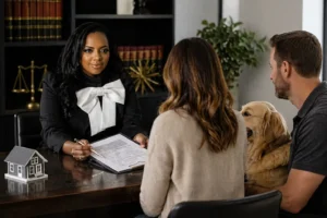 Atlanta dog bite injury attorney reviewing homeowners insurance policy