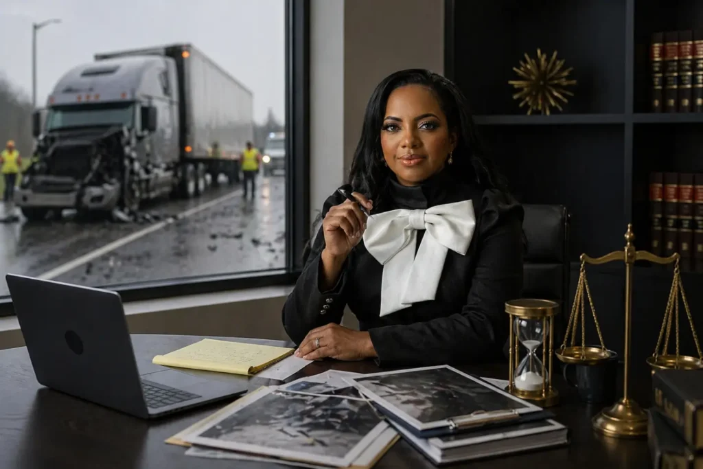 Atlanta truck accident attorney reviewing FMCSA logs and ELD evidence