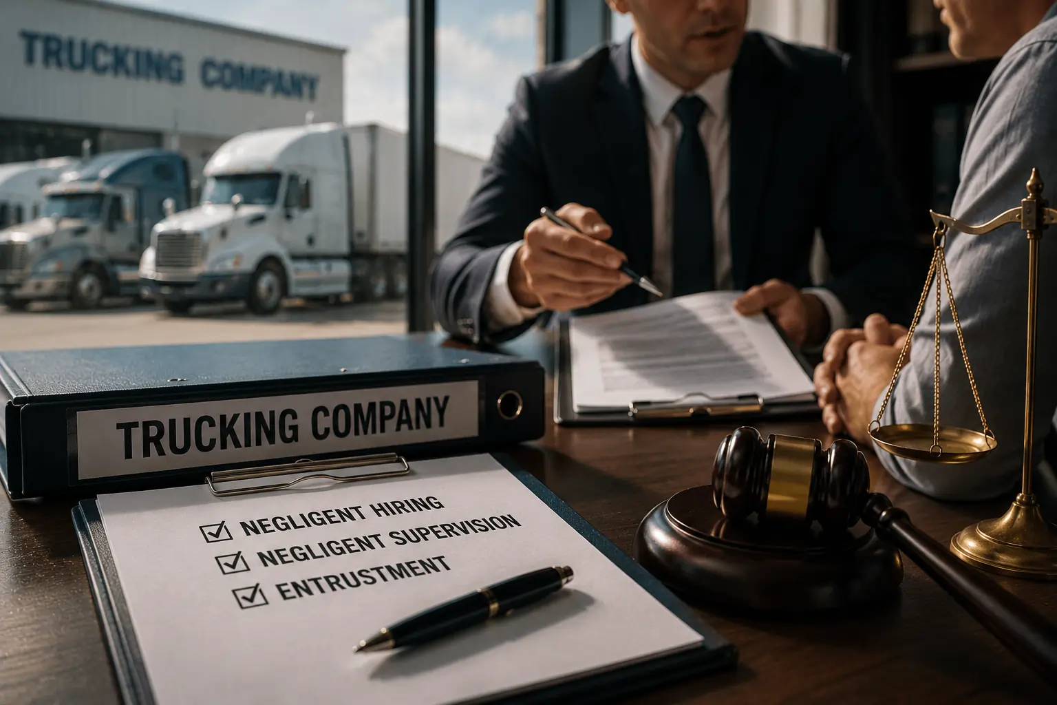 Commercial trucking company fleet vehicles — Georgia trucking company liability claims