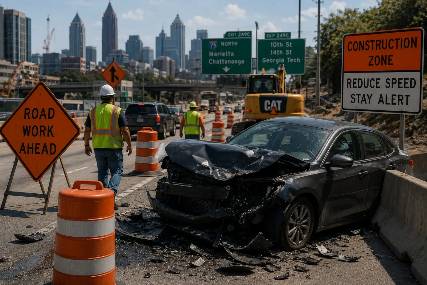 Construction Zone Car Accidents in Atlanta