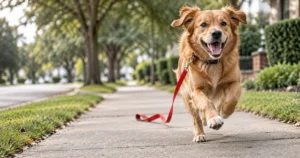 Large off-leash dog lunging toward a walker on an Atlanta sidewalk causing a knock-down injury